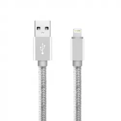 Nueboo Cable de Nylon Micro-USB a 8 Pin Macho/Macho 30cm Gris
