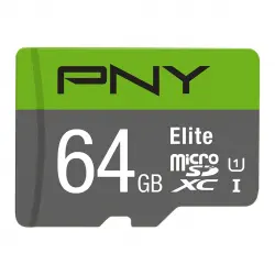 PNY - Tarjeta de memoria MicroSD PNY Elite 64GB.