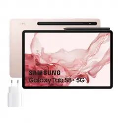 Samsung Galaxy Tab S8 Plus 5G 128GB Rosa Dorado + Cargador 25W