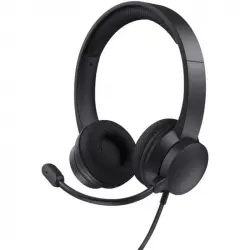 Trust HS-260 Auriculares Alámbrico de Oficina/Centro de llamadas USB-ENC para PC Negro