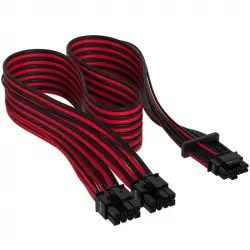 Corsair Cable Premium con Fundas PCIe Gen 5 12VHPWR 600 W y 12+4 Patillas con Funda Rojo/Negro
