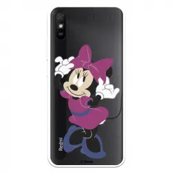 Funda Para Xiaomi Redmi 9a Oficial De Disney Minnie Rosa - Clásicos Disney