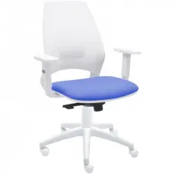La Silla de Claudia 4U Silla Ergonómica Profesional Para Oficina Brazos Regulables Respaldo Malla Azul Claro