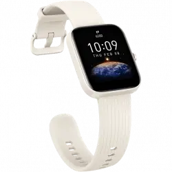 Smartwatch - Amazfit Bip 3 Pro, 20 mm, 1.69" TFT, GPS+GLONASS, BT 5.0, 5ATM, 280 mAh, Autonomía 14 días, Crema