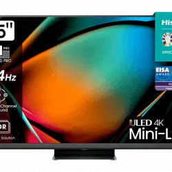 TV Mini LED 65'' - Hisense 65U8KQ Smart UHD 4K, Mini-Led PRO, 2.1.2 Sonido multicanal, Modo juego 144Hz, Dolby Vision IQ & Atmos, Hi-View Engine