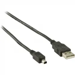 Valueline Cable USB 2.0 a MiniUSB Macho/Macho 2m Negro