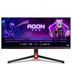 AOC AGON PRO AG344UXM 34" Mini-LED IPS UltraWide QHD 170Hz USB-C FreeSync Premium/G-Sync Compatible