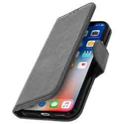 Avizar Funda Tipo Cartera Gris para Apple iPhone X/XS