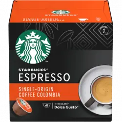 Cápsulas monodosis - Starbucks Colombia Medium Roast Espresso, Pack de 12 cápsulas para tazas