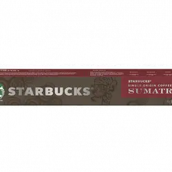 Cápsulas monodosis - Starbucks Sumatra Café Espresso, 10 cápsulas, Intensidad 10, Para Nespresso