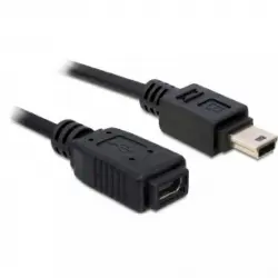 Delock Cable USB 2.0 MiniUSB-B Extensión Macho/Hembra 1m