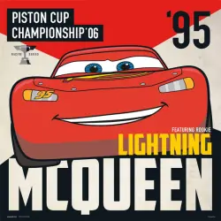 Erik Lámina Disney Cars Piston Cup 30x30cm