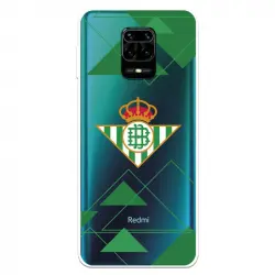 Funda Para Xiaomi Redmi Note 9 Pro Del Betis Escudo Fondo Transparente - Licencia Oficial Real Betis Balompié