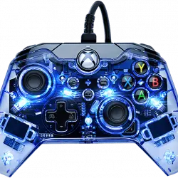 Mando - PDP Afterglow Wired Controller, Con cable, Micro USB, Compatible con PC/Xbox Series X/S, Transparente