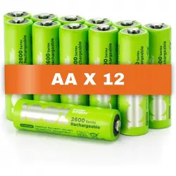 Peakpower AA 2600 Series Pilas Recargables 2300 Mah NiMh 12 Unidades