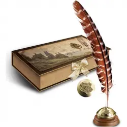 The Noble Collection Harry Potter Pluma de Escritura con Tintero y Tinta Hogwarts