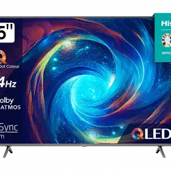 TV QLED 55'' - Hisense 55E7KQ PRO Smart UHD 4K, Quantum Dot Colour, Modo Juego 144Hz, Barra juegos, HDR total, Dolby Vision IQ & Atmos, Sonido 2.1