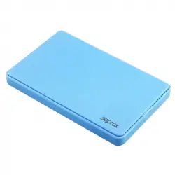 Approx APPHDD300LB Caja Externa para Disco Duro de 2.5" SATA USB 3.0 Screwless Azul Claro