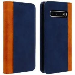 Avizar Funda Cartera Función Soporte Azul para Samsung Galaxy S10 Plus
