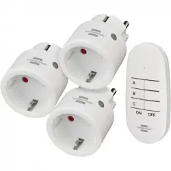 Brennenstuhl Comfort-Line Mini 3+1 Set de Enchufes Inalámbricos con Mando a Distancia 25m Blanco