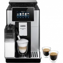 Cafetera superautomática - De'Longhi PrimaDonna Soul ECAM610.55.SB, Molinillo integrado, 21 recetas, Pantalla táctil, Inox