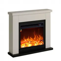 Chimenea Mural 1500w Caminetto Fuego Paolo Beige