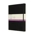 Cuaderno Moleskine extralarge formato doble liso-rayas tapa dura negro