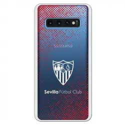 Funda Oficial Sevilla Escudo Blanco Semitono Rojo Transparente Para Samsung Galaxy S10