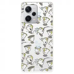 Funda Para Xiaomi Redmi Note 12 5g Oficial De Disney Chip Potts Siluetas - La Bella Y La Bestia