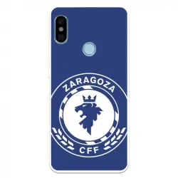 Funda Para Xiaomi Redmi Note 5 Pro Del Zaragoza Cf Femenino Escudo Grande Fondo Azul - Licencia Oficial Zaragoza Cf Fem