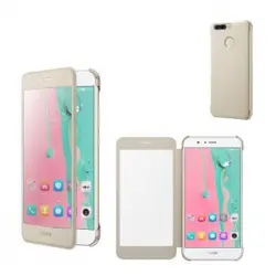 Funda Smart Cover View Flip Case Oro Oro Original Huawei Para Honor 8 Pro