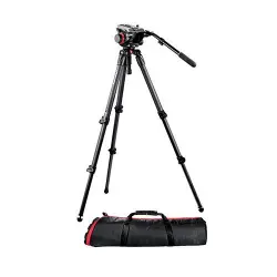 Manfrotto - Kit video con trípode fibra de carbono MPRO 535 + rótula 504HD