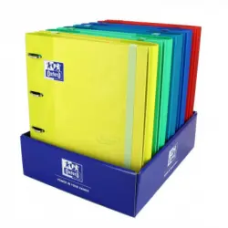 Oxford EuropeanBinder Touch Archivador con Recambio A4+ Colores Vivos Surtidos