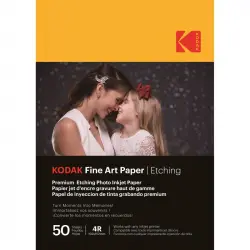 Papel Kodak Fine Art Graate Efecto Grabado 210 Gr A6 50 Hojas