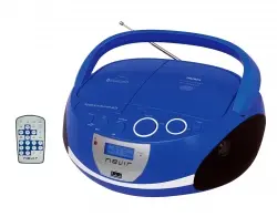 Radio Cd Portátil Nevir Nvr-480ub Azul Mp3 Usb Bluetooth