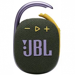 Altavoz inalámbrico - JBL Clip 4, 5 W, 10 horas, Bluetooth 5.1, IP67, Clip&Play, Verde