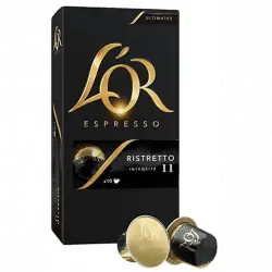 Cápsulas monodosis LOR Ristretto 11, pack de 10, compatible para Nespresso