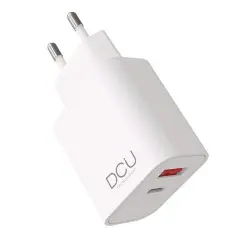 Cargador DCU 1xUSB C Power Delivery 20W, 1xUSB A 3.0 Quick Charge