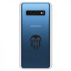 Funda Oficial Valencia Escudo Transparente Negro Para Samsung Galaxy S10 Plus