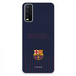 Funda Para Vivo Y20s Del Barcelona Barsa Fondo Azul - Licencia Oficial Fc Barcelona