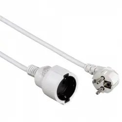 Hama Cable de Alimentación Alargador Schuko 5m Blanco