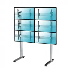 Kimex Soporte de Suelo para 6 TV 45"-55" VESA 600x400 Máx. 50Kg