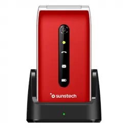 Sunstech CELT18 Teléfono para Mayores Rojo Libre