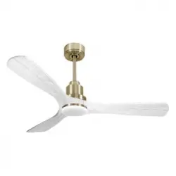 Ventilador De Techo Modo Invierno/verano Termostato Dimable Wifi Motor Dc Techos Inclinados Mando A Distancia Luz Tres Tonos Hypersilence Memoria