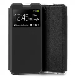 Cool Funda Flip Cover Liso Negro para ZTE Blade A31 Plus