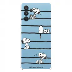 Funda Oficial de Peanuts Snoopy Rayas para Samsung Galaxy A32