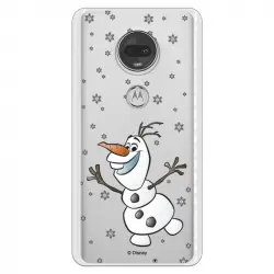 Funda Para Motorola Moto G7 Oficial De Disney Olaf Transparente - Frozen