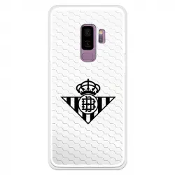 Funda Para Samsung Galaxy S9 Plus Del Betis Escudo Negro Fondo Red - Licencia Oficial Real Betis Balompié