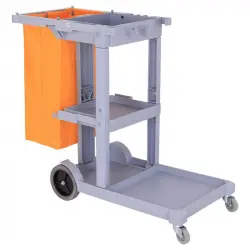 HomCom 720-004 Carro de Limpieza con Bolsa 100L
