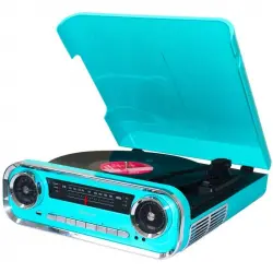 Lauson 01TT18 Tocadiscos Bluetooth Azul Vintage